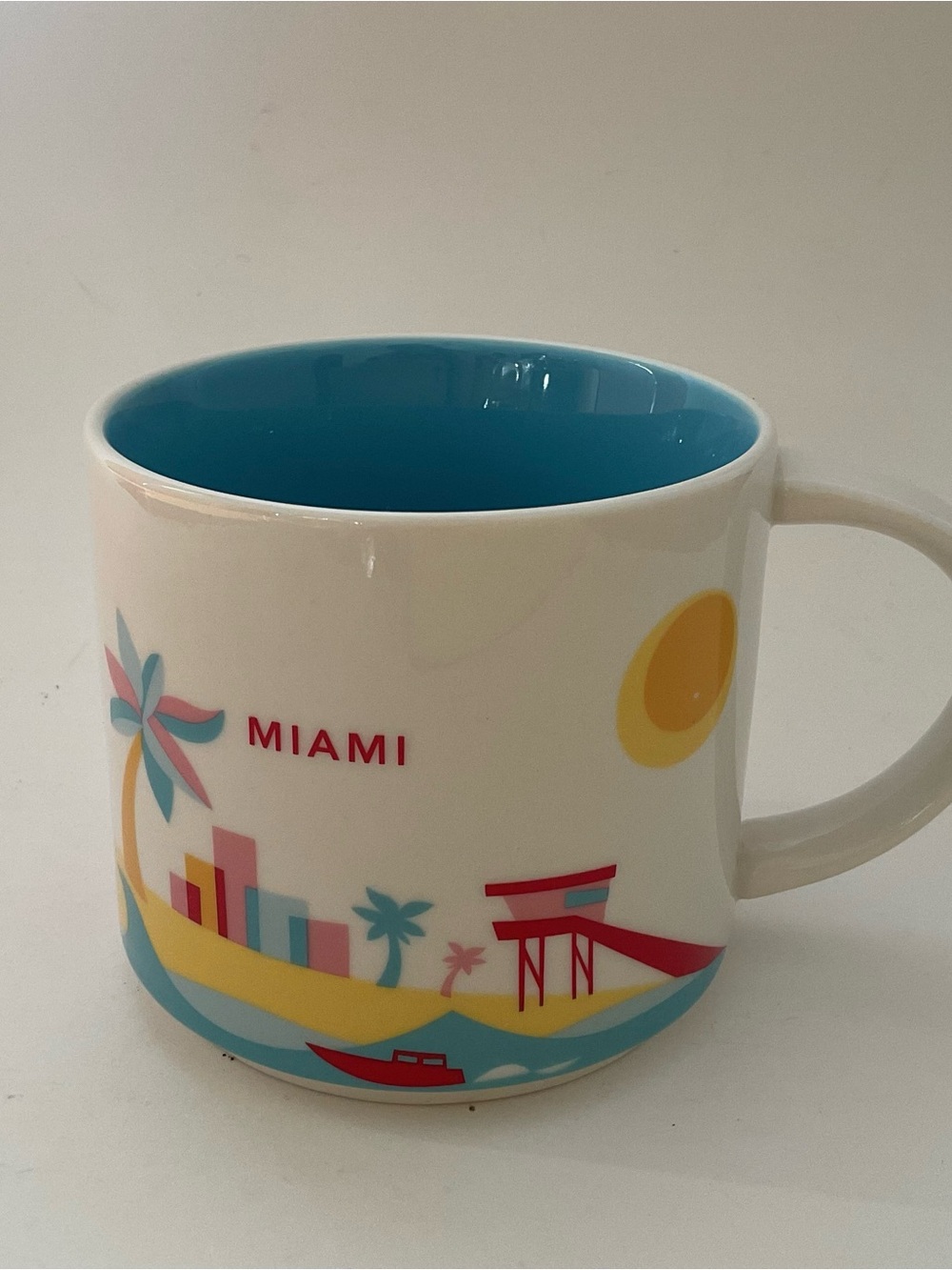 2015 Starbucks Miami Florida You Are Here Series Collection 14oz Coffee Mug